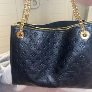 LOUIS VUITTON Louis Vuitton Surene Mm Black Monogram Empreinte Leather Tote